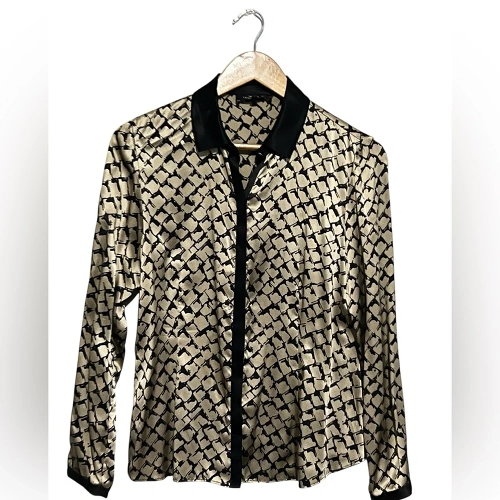 Lafayette 148 New York 100% Silk Blouse Women's Size 6 Petite - Picture 2 of 6